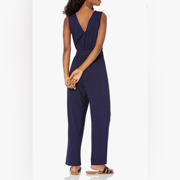 NWT Caralyn Mirand The Drop Sleeveless Wrap Jumpsuit Navy Size XL - Picture 2 of 9